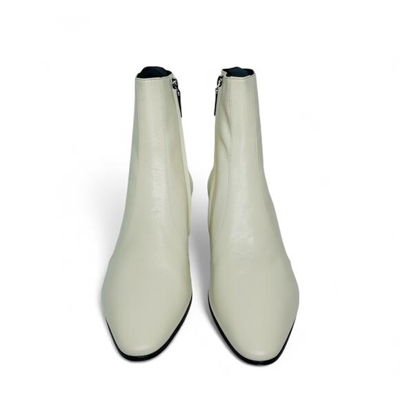 NIB Saint Laurent Vassili Boots EU 43 US 10 Smooth Leather Ivory White $1,250 - Picture 7 of 13